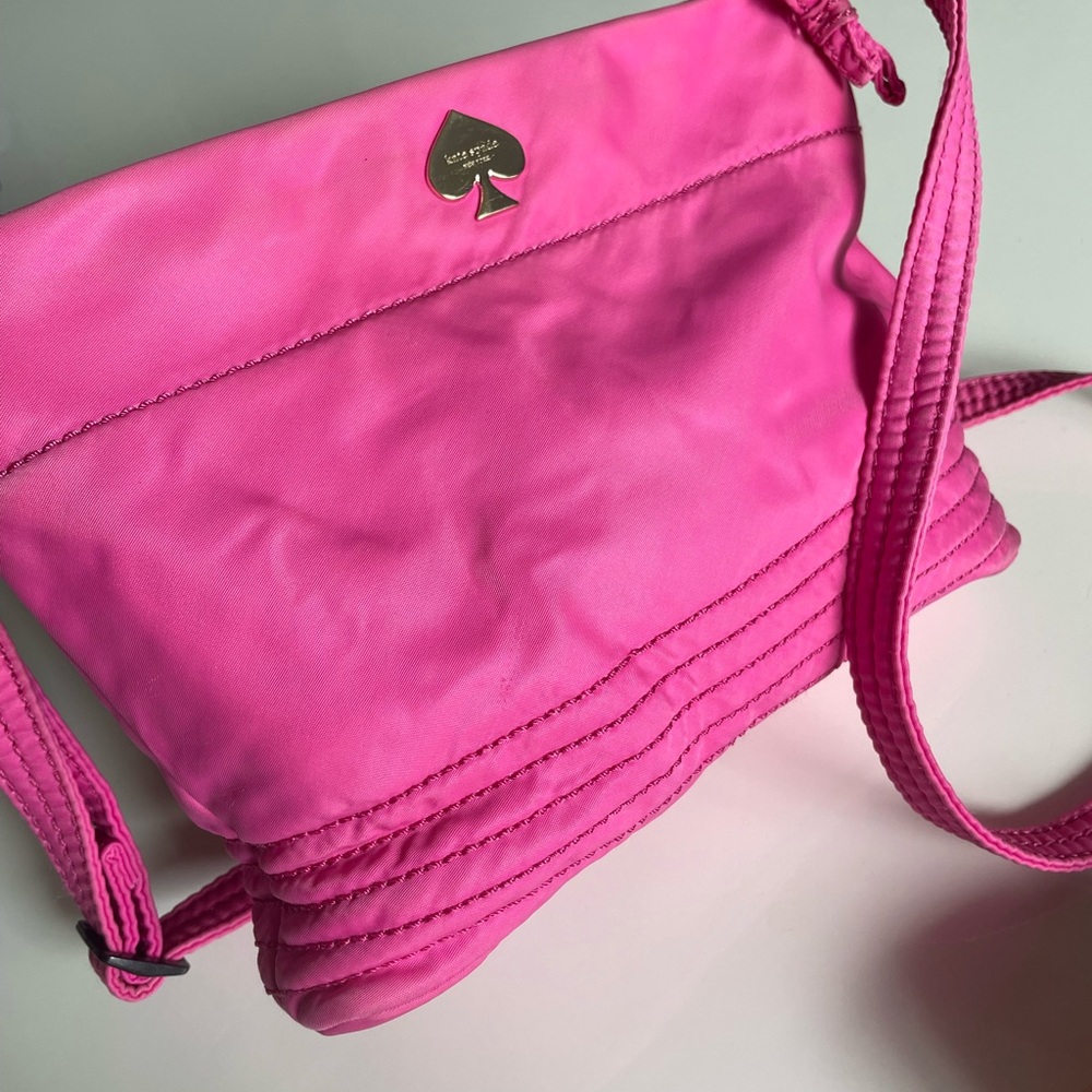 Kate Spade Flatiron Nylon Cammy Crossbody Handbag Hot Pink